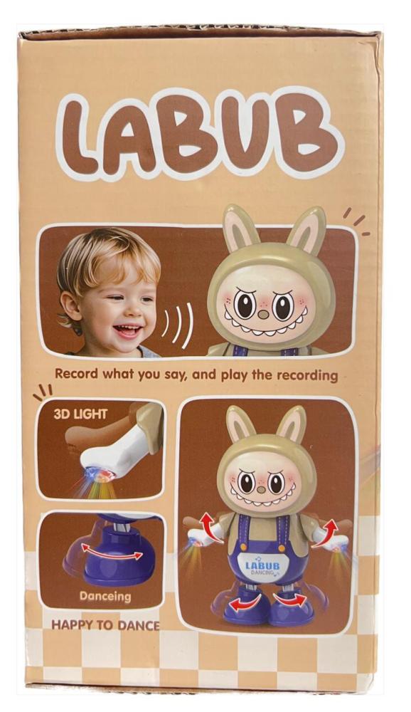 Doll Battery Operated Dancing labubu Toy with Light and Sound LABUBU Talking and Speech Repeatin - Image 3