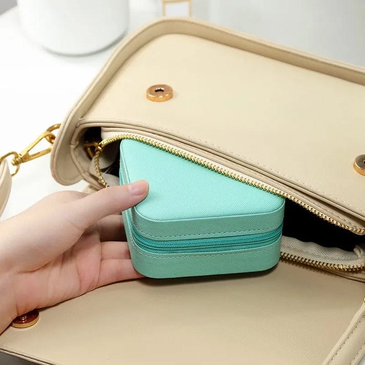QSJ-178 Mini Jewelry Organizer Compact Storage Box, Elegant and Practical Accessory for Women- RANDOM COLOUR - Image 3