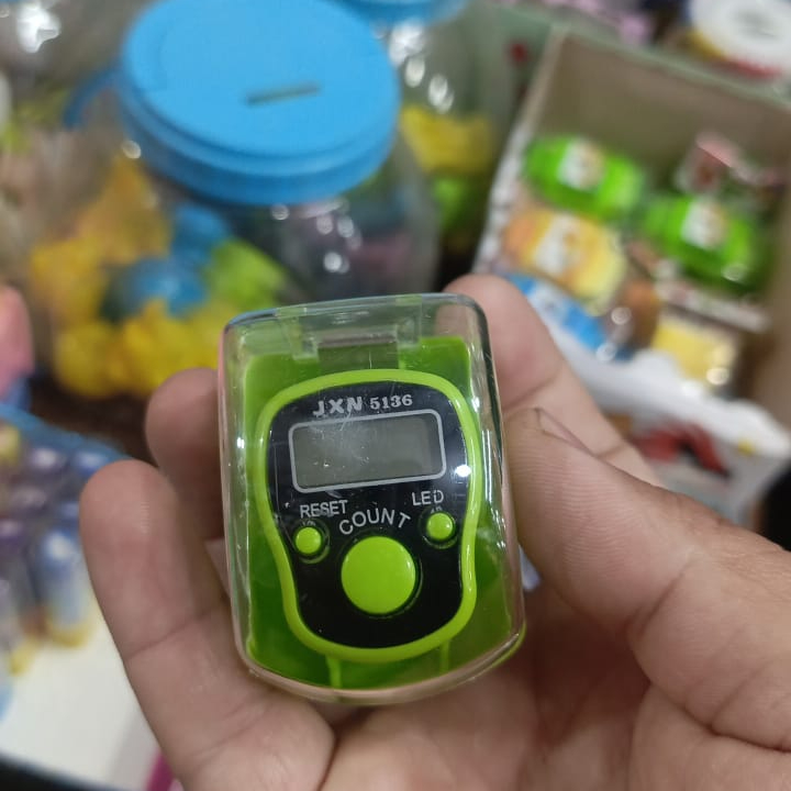 Digital Tasbeeh Light Counter With Hand Ring Finger Tally Electronic Tasbih Pray Counter Model JXN 5136 (Random Color) - Image 5