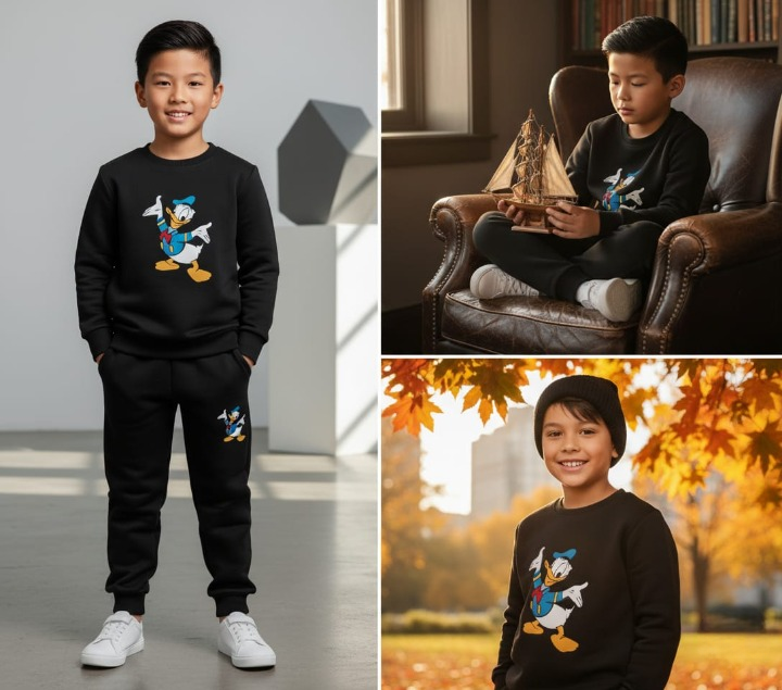 Black Duck Printed Kids Tracksuit - Image 2