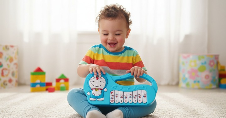 Doraemon Musical Piano for Kids Fun & Educational Piano Toy for Babies & Toddlers - Image 2
