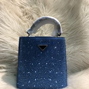 Luxury Rhinestone Mini Handbag for Women (8 × 7 Inches) Stylish Sparkling Party Purse