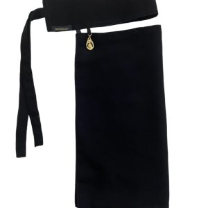 Black Chiffon Naqab with Buckle Latkan Style  Elegant Lightweight Face Cover