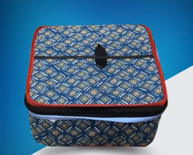 Portable Insulated Zipper Hotpot Food Warmer Bag – Thermal Roti & Meal Storage Container (14 Inch)