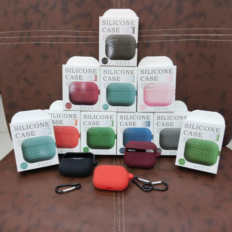 Silicone Breathable Braided Case Cover Soft TPU Protective Charging Case (Random Color) - Image 5