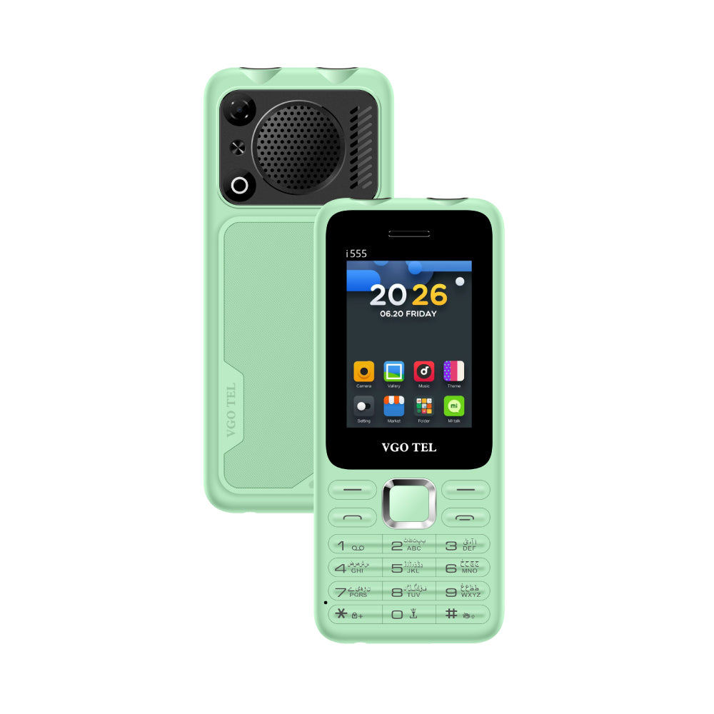 VGO TEL i555 Rugged Feature Phone | 2.4 Display | Dual SIM | Loud Speaker | Big Battery | Salmon Pink - Image 2
