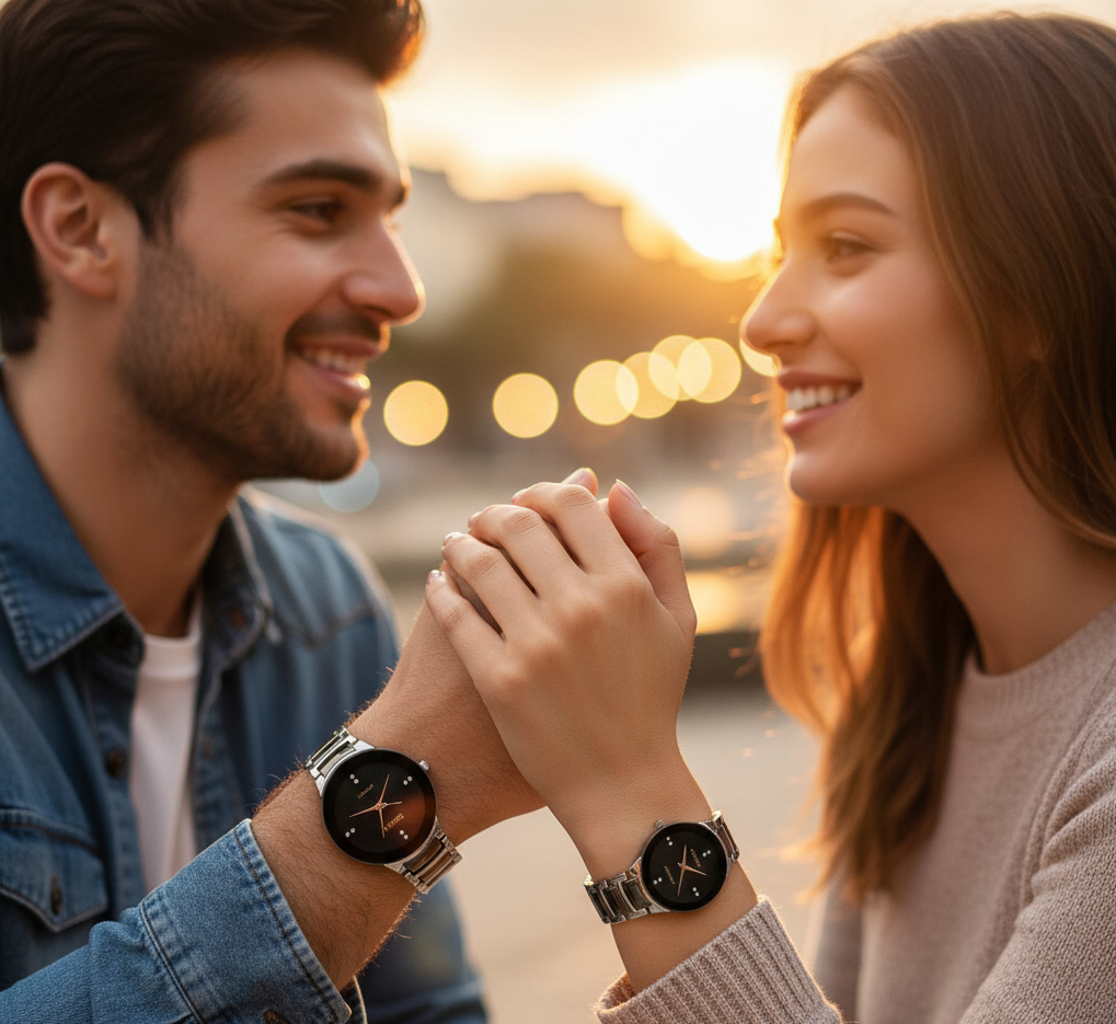 POSITIF Couple Watch Elegant Matching His & Her Timepieces - Image 2