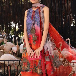 Elegant Embroidered Lawn 3 Piece Unstitched Suit with Chiffon Dupatta MBL-MPT-2907-B-26  Summer Collection 2026
