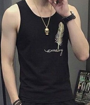 Men's Summer Sando & Shorts Set Stretchable Cotton Jersey Fabric, Soft Breathable Sleeveless Top and Comfortable - Image 2