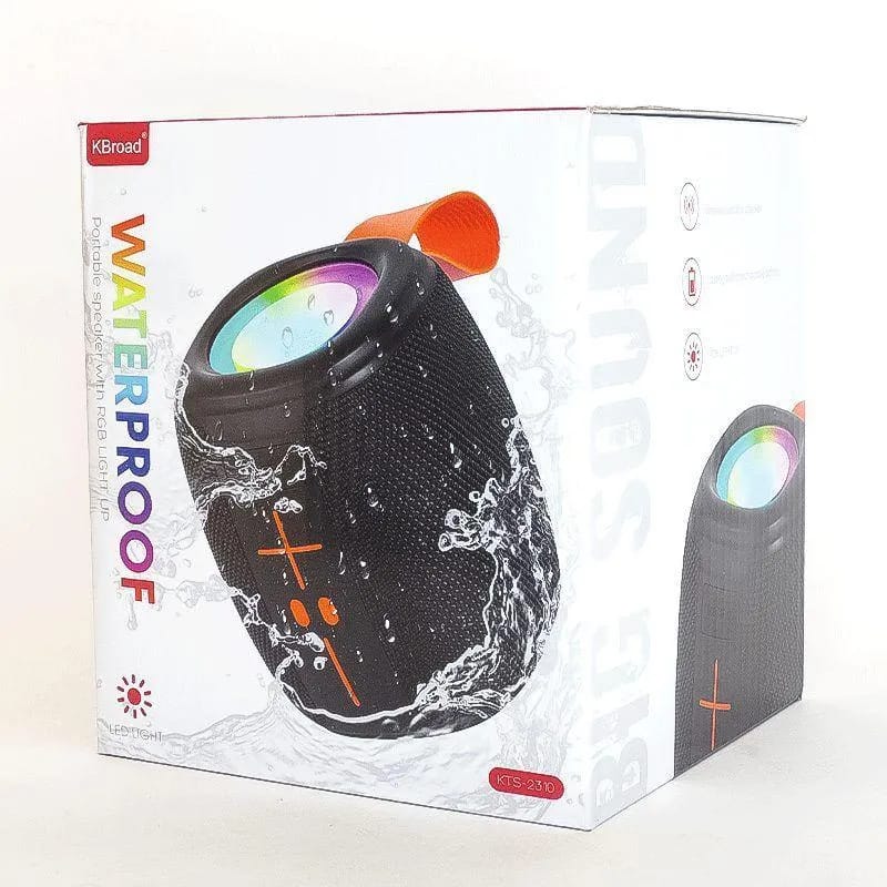 KTS-2310 Waterproof RGB Bluetooth Speaker Portable Outdoor Wireless Speaker with Deep Bass & LED Light Up Display - Image 4