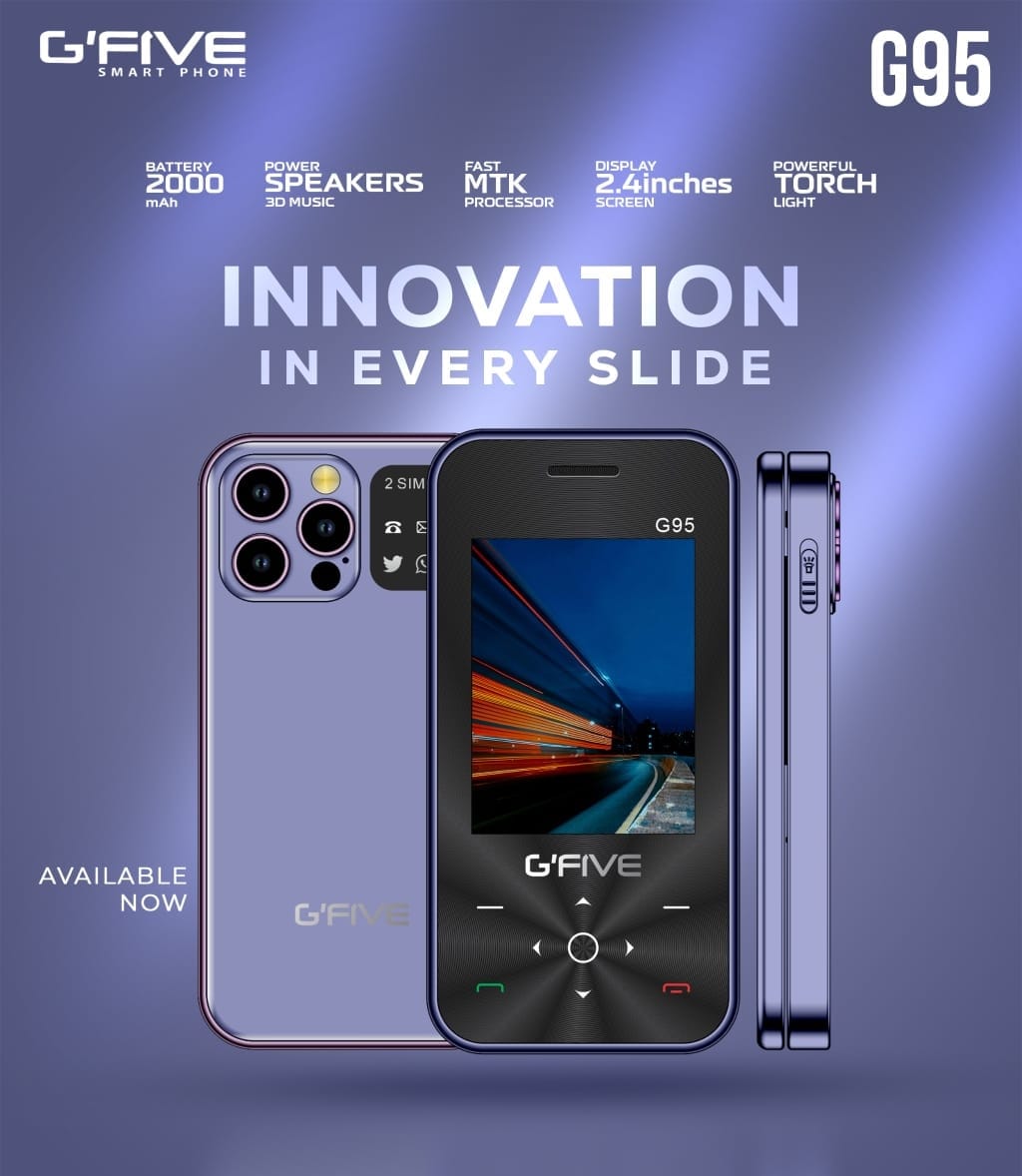 Gfive G95 Slider Mobile | 2.4 QVGA Display | Dual SIM | PTA Approved | 2000mAh Battery - Image 3