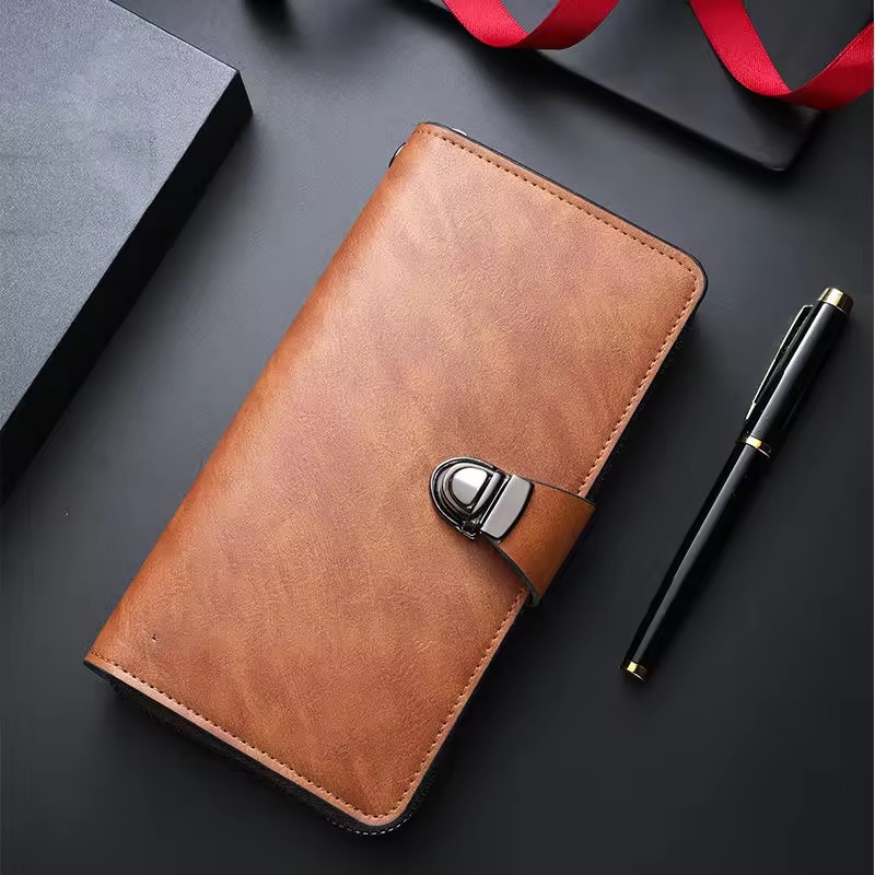 Mens Large Capacity Leather Wallet | Zipper Closure | Multiple Card Slots | Stylish & Durable Bifold Design - Image 2