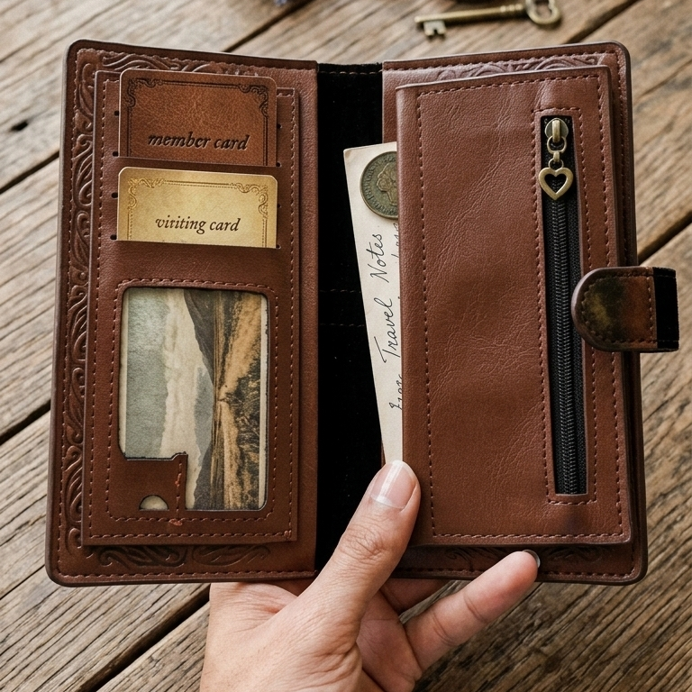 Gucci Long Wallet Premium Off White & Brown Designer Wallet - Image 4