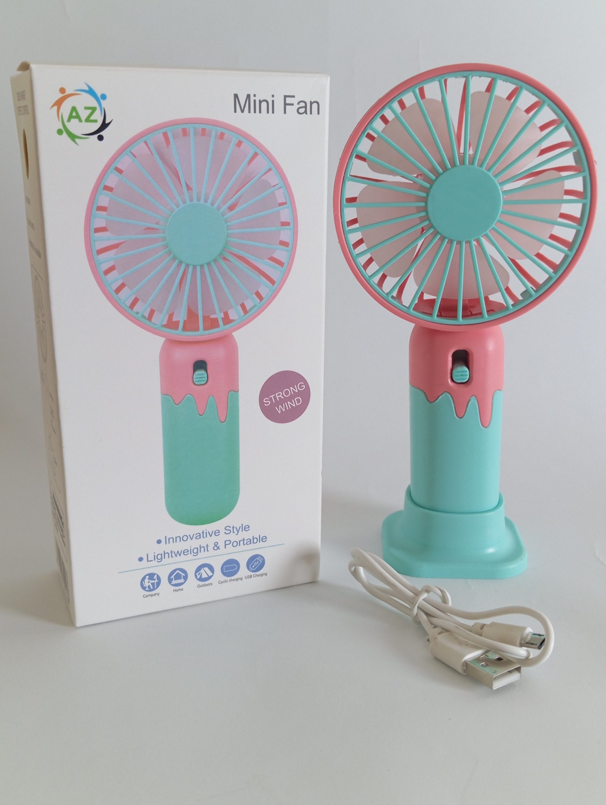 Rechargeable Mini Multifunctional Cooling Fan | Portable Desk & Handheld Fan - Image 3