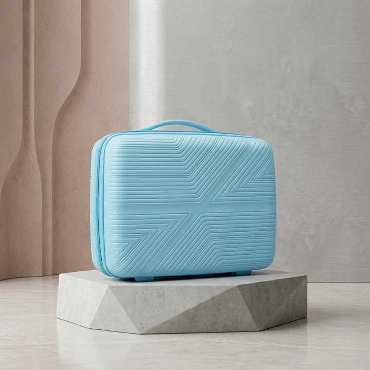 Premium High-Quality Beauty Box Hard Shell Makeup Case with Modern X-Design