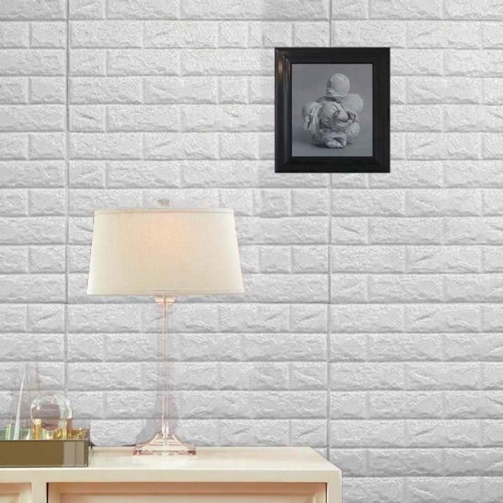 3D Wall Sticker White Brick Sheet - Image 2