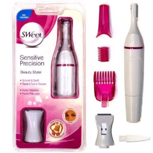 Veet Sensitive Precision Electric Beauty Styler & Trimmer Waterproof Grooming Kit for Face, Eyebrows, Underarms, and Bikini Line with Interchangeable Heads and Styling Combs - Image 2