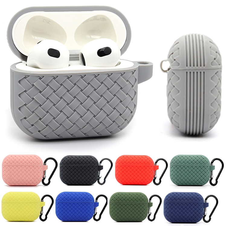Silicone Breathable Braided Case Cover Soft TPU Protective Charging Case (Random Color)