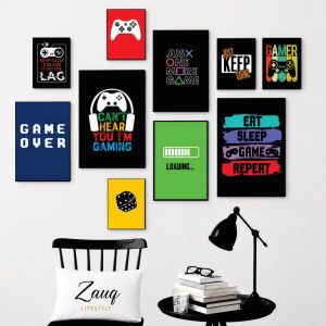 Gaming Wall Art Set 10 Frames (Premium Photo Tiles)