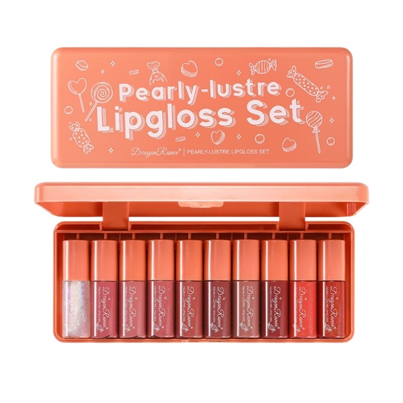 Dragon Ranee 10 Pieces Velvet Matte Pink Lipstick Set Sexy Long Lasting Makeup Waterproof Lip Gloss for Girls DR23 - Image 4