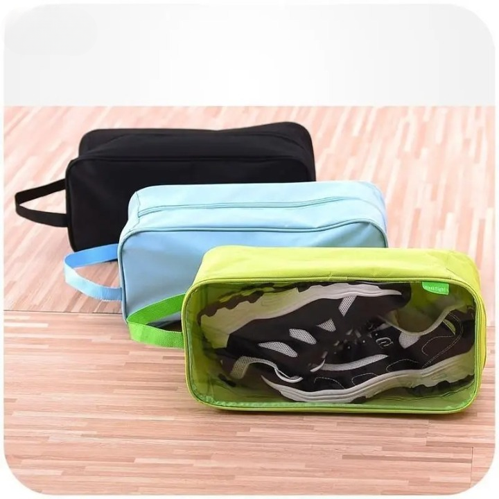 Waterproof Travel Shoe Bag Portable Ventilated Gym Organizer for Sports Shoes, Yoga, Basketball & Football Odor-Proof (Random color) - Image 2
