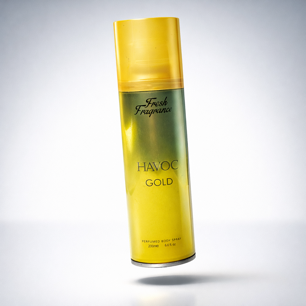 Havoc Gold Fresh Fragrance Perfumed Body Spray Long?Lasting Premium Scent for Men, 200ml - Image 2