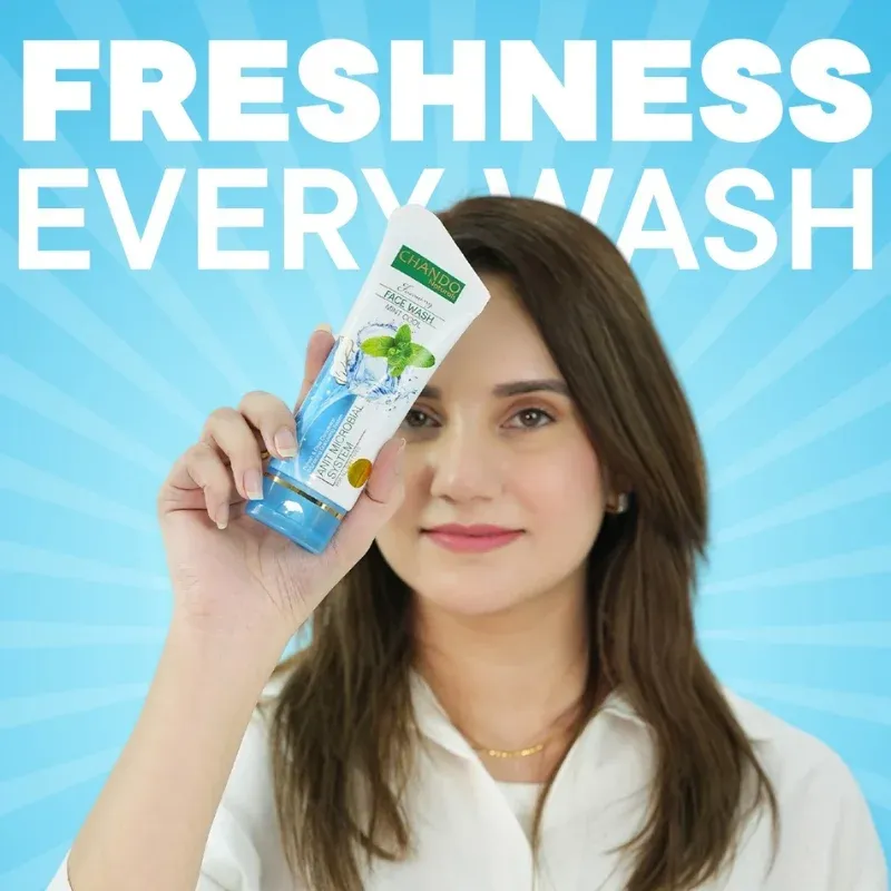 CHANDO Naturals Foaming Face Wash Mint Cool Anti-Microbial Daily Cleanser for Oily & Acne-Prone Skin (100ml) - Image 2
