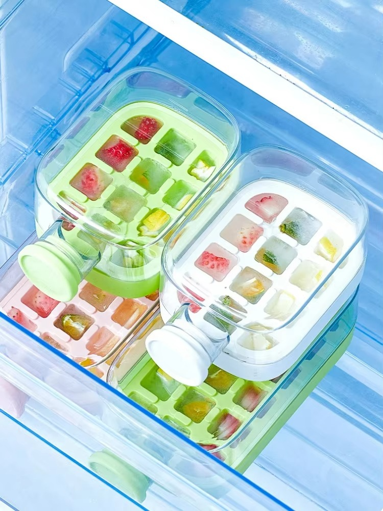 My Crush Cup Ice Cube Tray, Water Bottle Ice Cube Tray, Cool Summer Ice Cube Cup, Upgraded Ice Cube Bottle, Reusable Press-to-Cold Ice Cube Hydration - 500ml - Random Color - Image 3