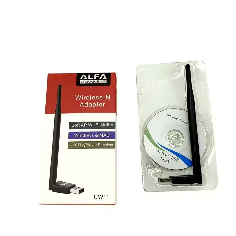 UW11 Alfa Net Wireless-N USB WiFi Adapter with Antenna - Image 3