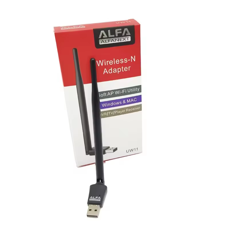 UW11 Alfa Net Wireless-N USB WiFi Adapter with Antenna - Image 2