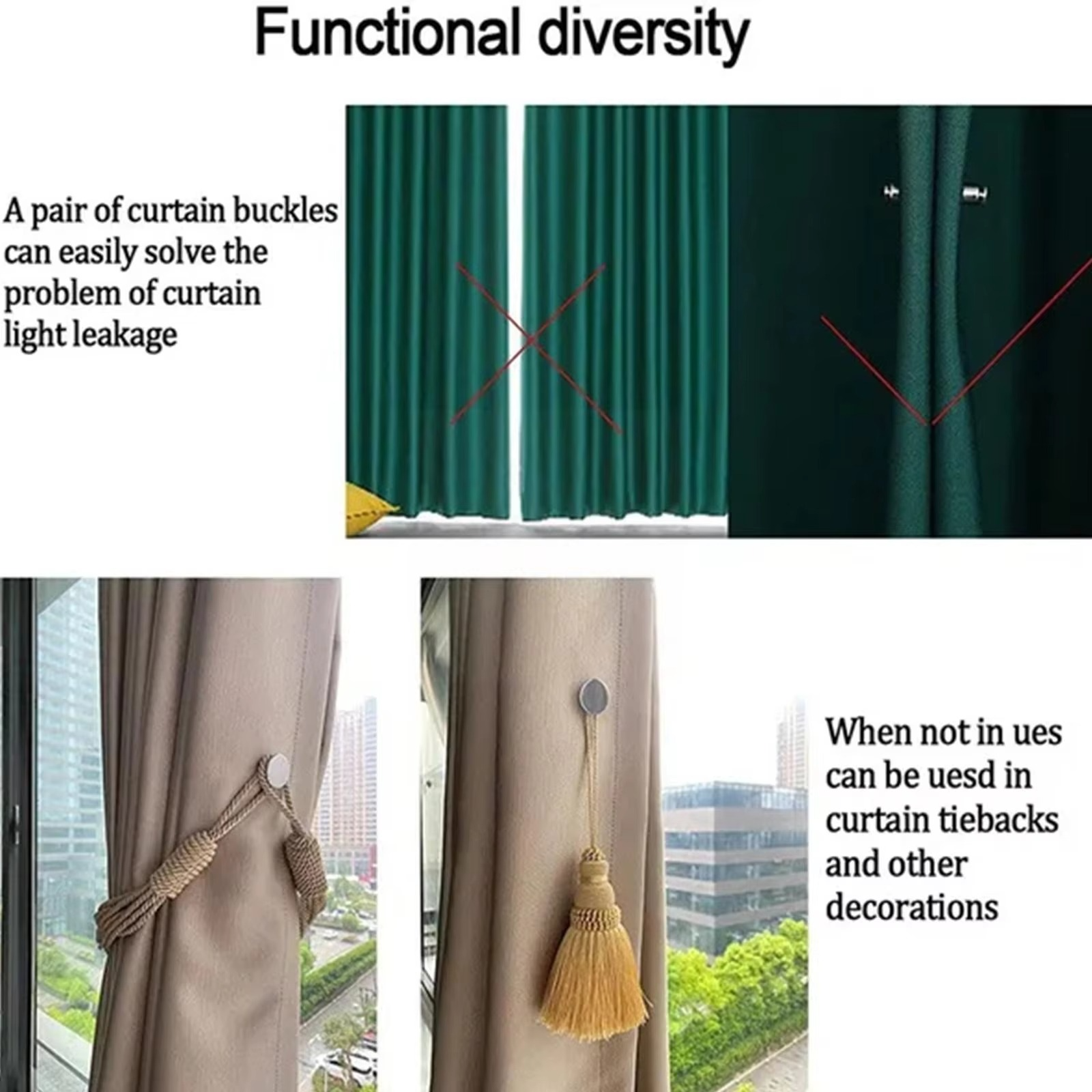 Curtain Pins, Curtain Tiebacks, Magnetic, Gap Resistant, Lace | Curtains Button Magnet