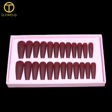 24 Pcs Matte Perfection  O.TWO.O Brown Nail Polish for a Luxe Look | Best Nails for women