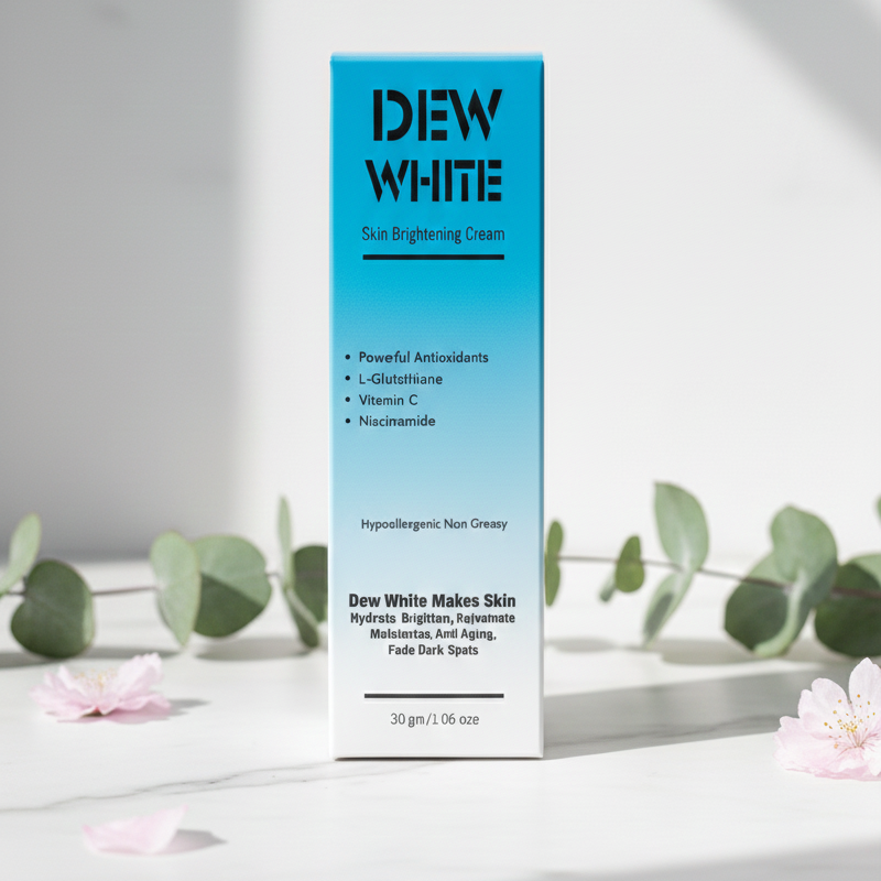 Dew White Skin Brightening Cream Gentle Formula Improves Skin Tone Reduces Dullness Provides Radiant Glow And Smooth Texture For Daily Use - 30g - Image 2