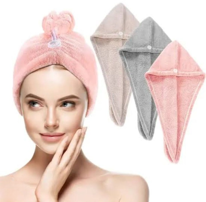Hair Drying Towel Cap Quick Dry, Soft & Absorbent Turban Wrap for Women | Anti-Frizz Hair Wrap Towel for Bathroom & Salon Use
