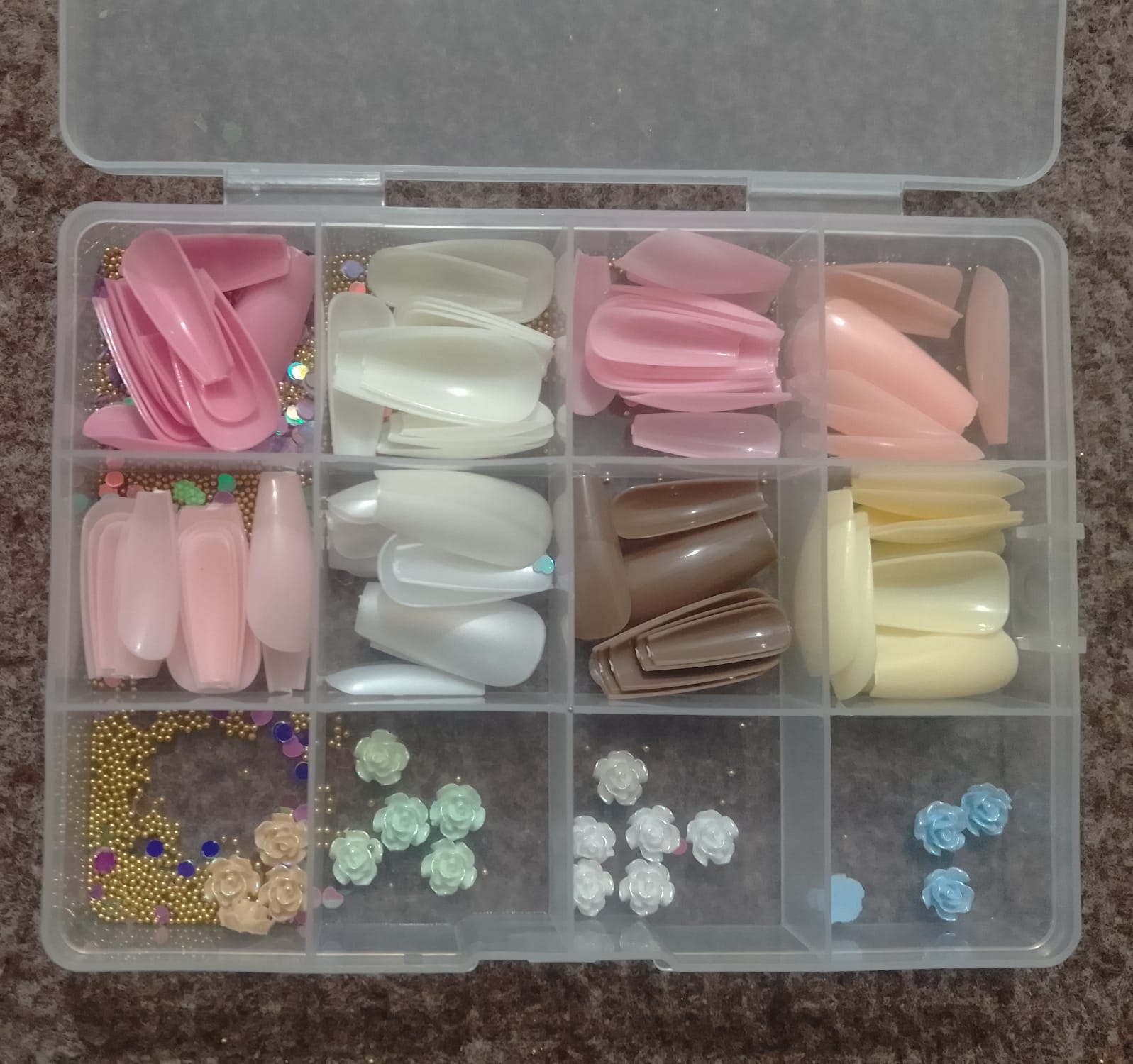 96 Pcs Artificial Nails With Beads  Multicolor Nail Art Decoration Set Made From Premium ABS Plastic, Perfect For Stylish DIY Manicure Designs - Image 5