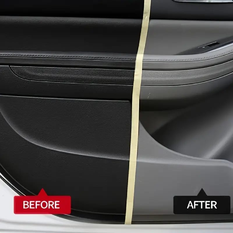 Qifenghe Professional 200g Car Interior Plastic Renovation Wax Premium Varnish Soft Wax with Applicator Sponge for Whole Car Interior Refurbishment & Cortical Brightening - Image 2