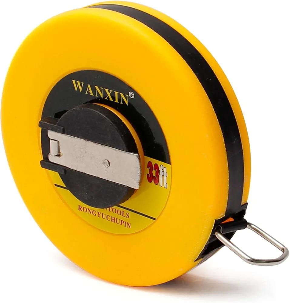 10M Double?Side Metric Fiberglass Measuring Tape Reel | Durable Roll Measuring Tool 1pc