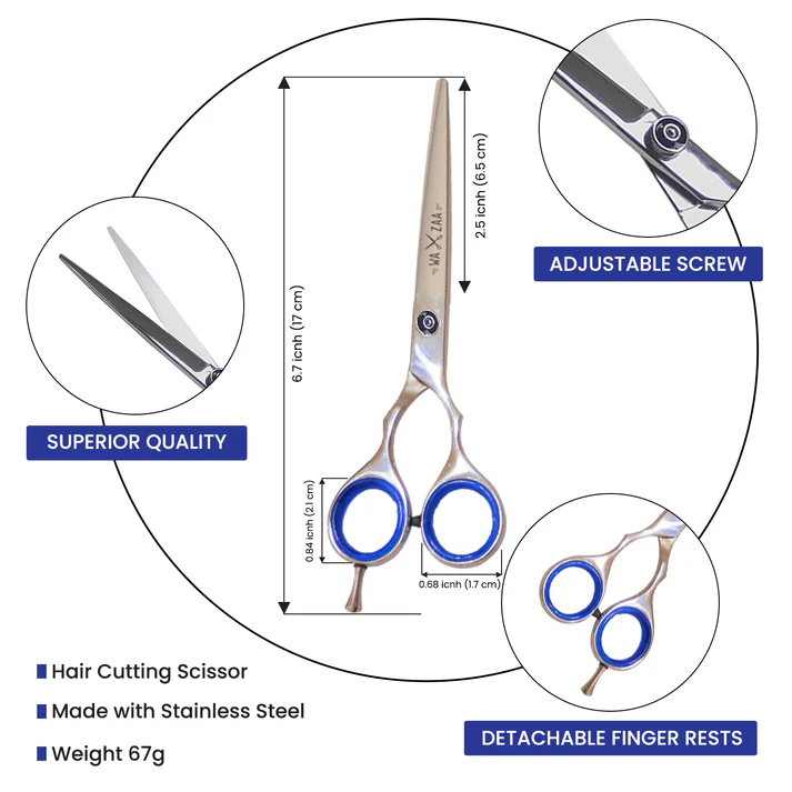WAXZAA Professional Barber Scissors Kit Premium Hair Cutting Accessories - Image 4
