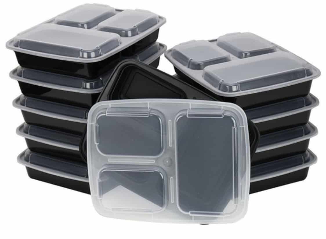 1Pc SimpleHouseware 3-Compartment Meal Prep Containers, 36 oz, Food-Grade, BPA-Free - Image 3