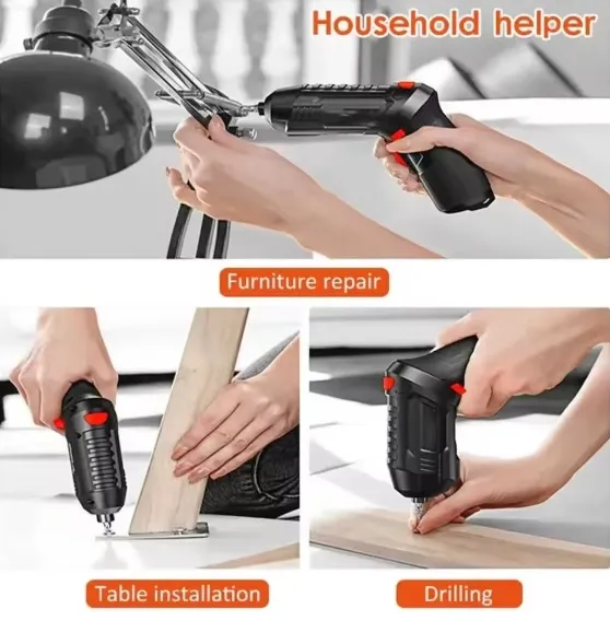 Portable Electric Screwdriver 47 in 1 Rotated 90 Degrees Rechargeable Screwdriver - Image 5