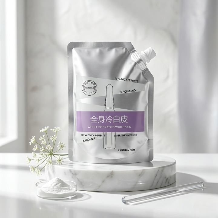 Whole Body Cold White Skin Brightening Body Lotion Deep Whitening Cream Spout Pouch