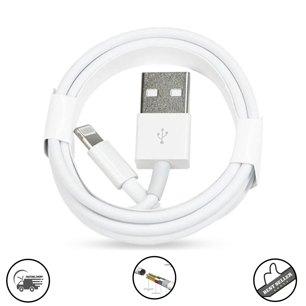 Apple Lightning to USB Cable for iPhone, iPad & iPod Fast Charging & Data Sync Cable - Image 2