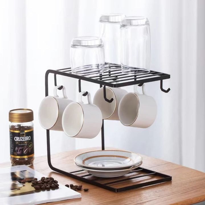 Metal Mug Stand Holder Tree Rack Modern Space-Saving Mug Organizer with Smooth Hooks for Kitchen & Coffee Corner Decor - Image 2