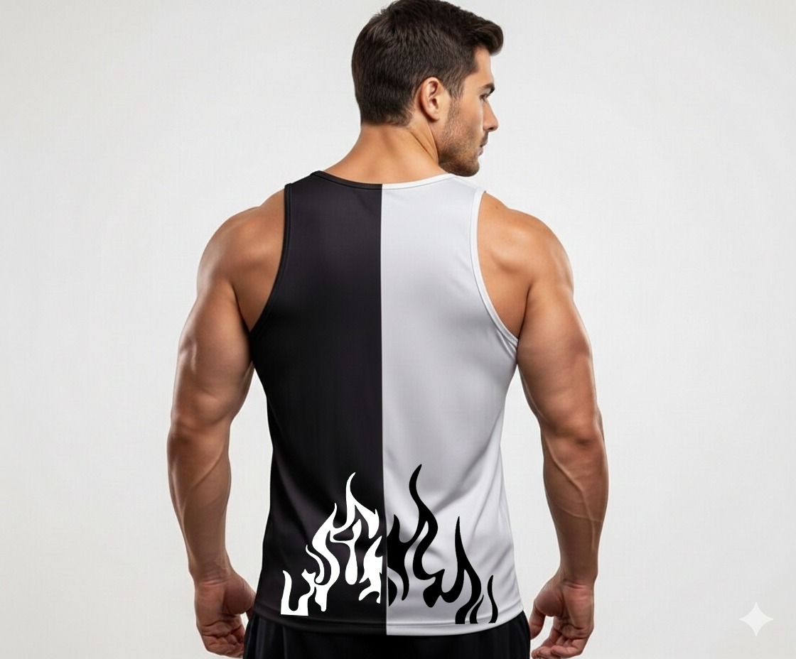 Pack of 2 Printed Top Tank Sando for Men and Boys | Stylish Panel Gym & Summer Wear - Image 4