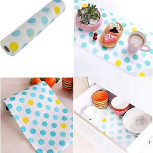 Kitchen Polka Foamic Sheet  Waterproof & Oil Resistant Decorative Cover for Walls and Counters.45x150cm. Random Colors