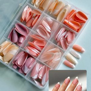 144 Pcs Multicolor Nails Box  Stylish, Durable & Easy-to-Use False Nails for Everyday Fashion, Parties & Nail Art Designs