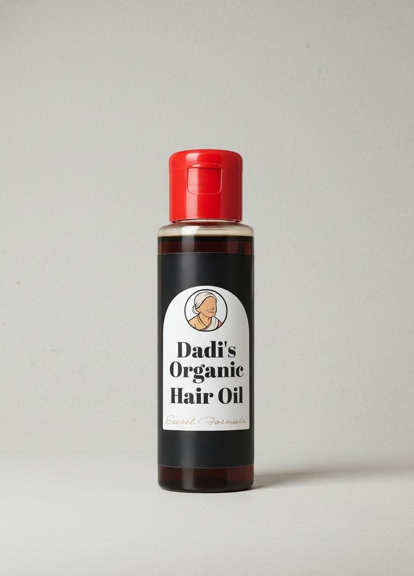 Dadis Organic Hair Oil: The Ayurvedic Secret for Ultimate Hair Health. This Cold-Pressed, Herbal Elixir is Best for Combating Hair Fall 100ml