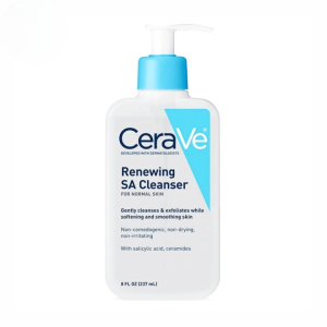 CeraVe Renewing SA Cleanser with Salicylic Acid  Exfoliating Face & Body Wash for Rough, Bumpy Skin (237ml)