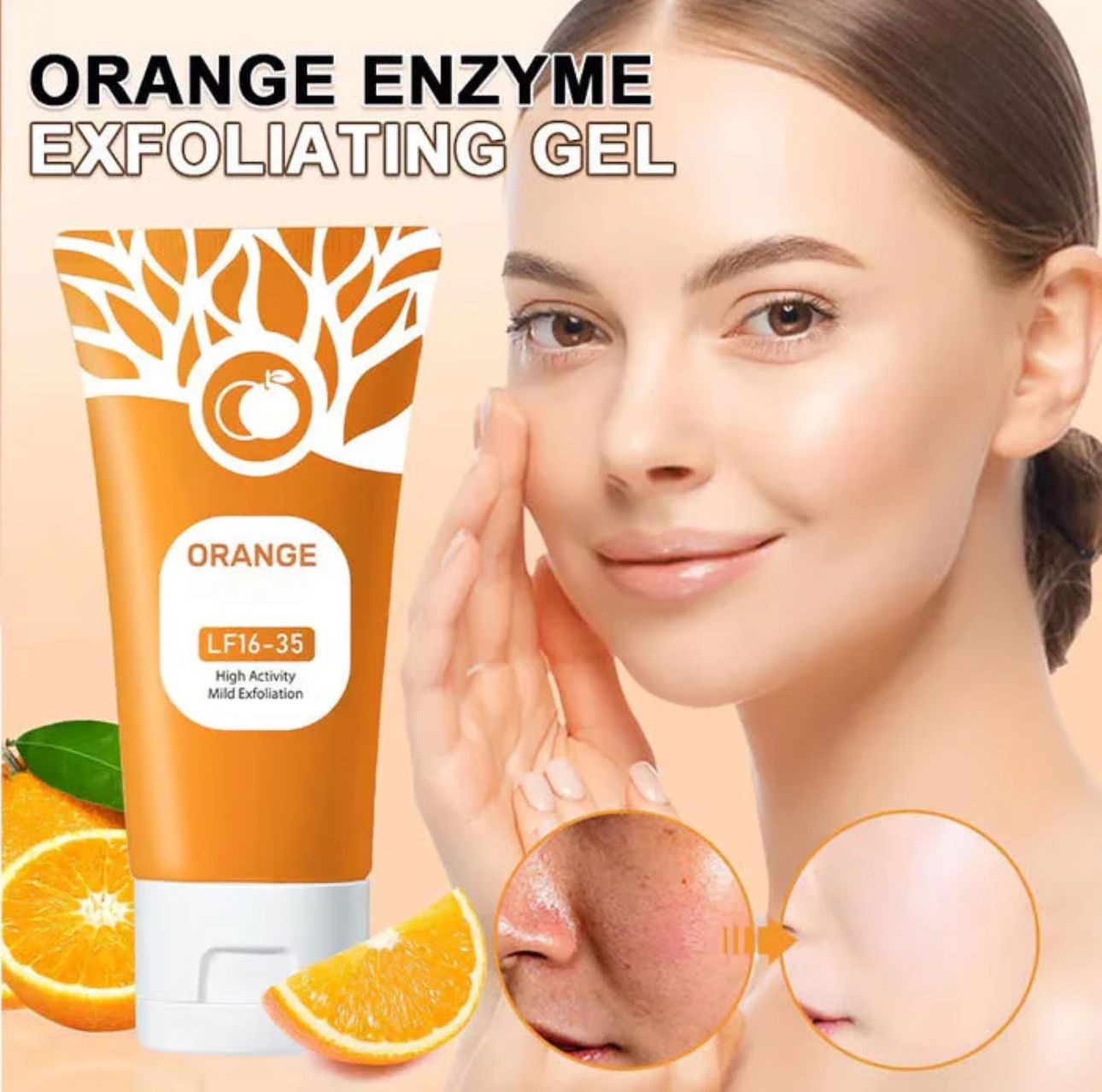 Orange Enzyme Exfoliating Gel 100g | Brightening, Nourishing & Citrus Skincare for Radiant, Glowing, Healthy Skin - Image 2