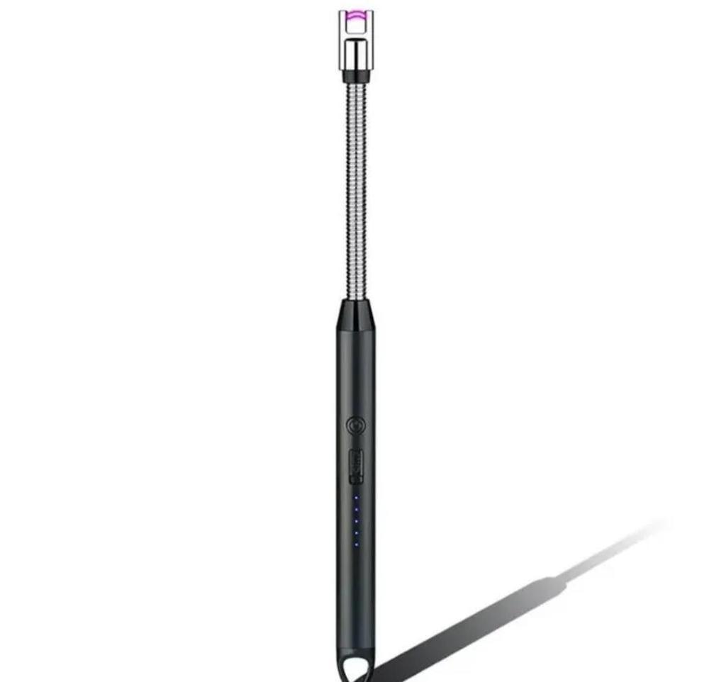 Rechargeable USB Electric Candle Lighter Windproof Flameless Plasma Arc Lighter with 360° Flexible Long Neck